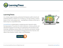 Tablet Screenshot of learningtimesevents.org
